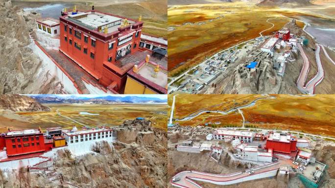 航拍 延时 西藏 日土宗遗址 伦珠曲顶寺