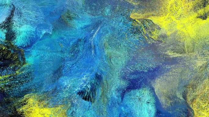 神秘海洋粒子绘画艺术创作深海绘画