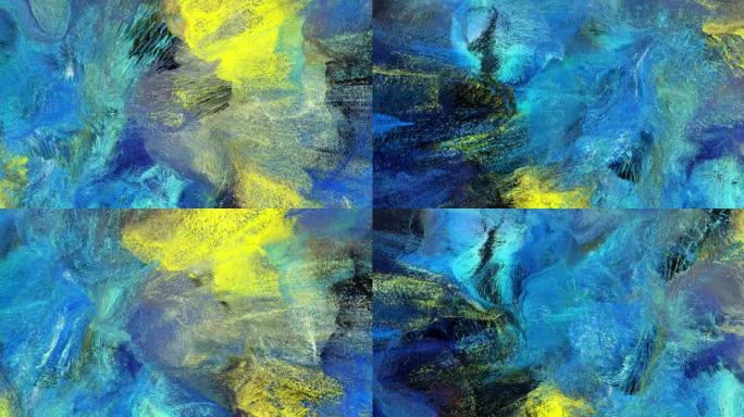 神秘海洋粒子绘画艺术创作深海绘画
