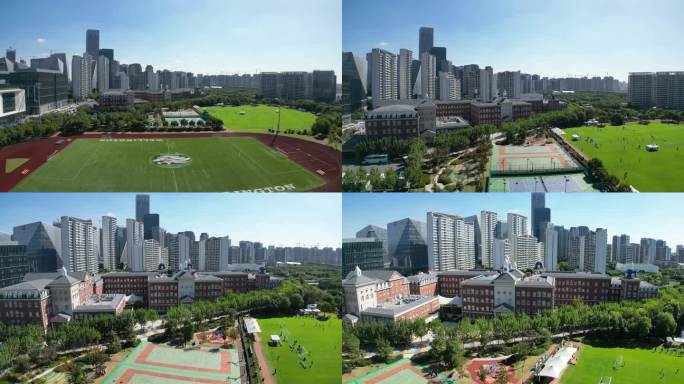 4k原素材-航拍上海惠灵顿国际学校