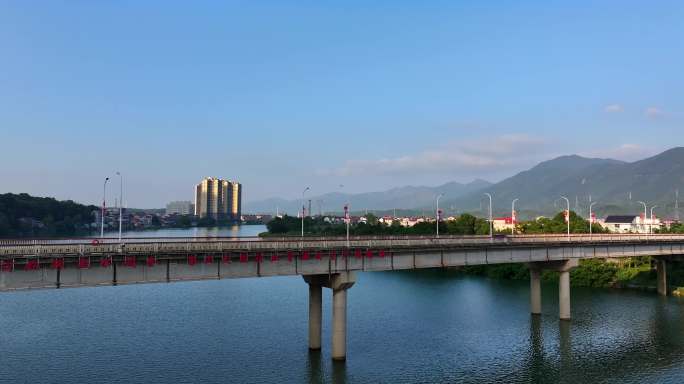永州双牌县县城风景航拍