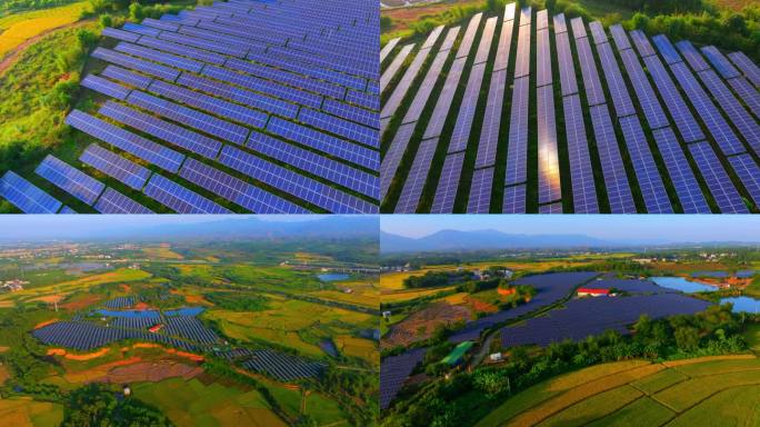 光伏新能源科技环保节能太阳能发电乡村振兴