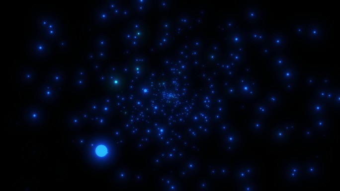 4K蓝色粒子扩散冲屏无缝循环
