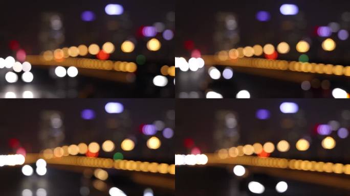 广州晚上车流交通 高帧率慢镜
