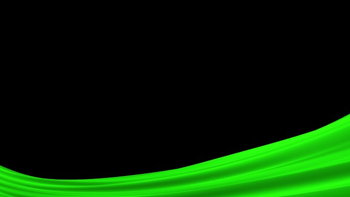 4K绿色弧形绸子边框无缝循环