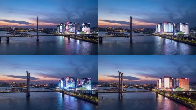 晋江大桥东海夜景4k