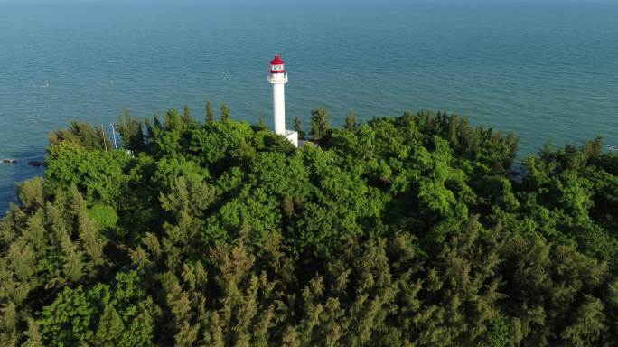 海岛灯塔航拍