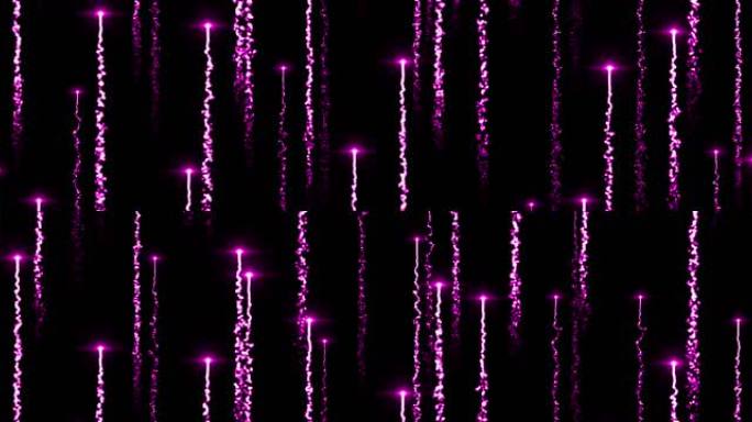 宽屏粉紫色粒子上升视频-循环4比1