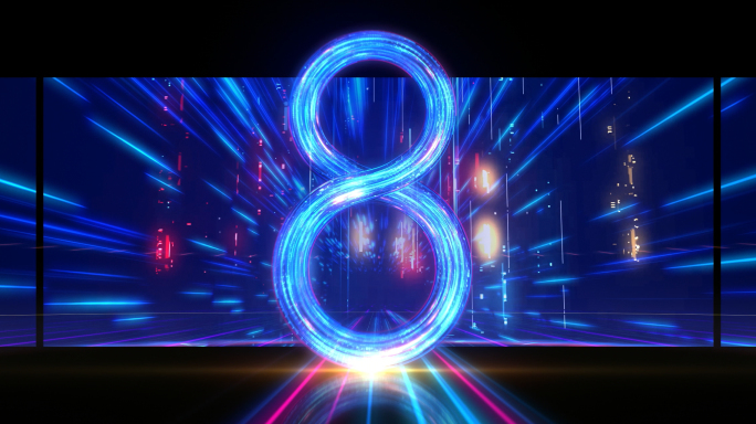 4K-裸眼3D赛博朋克科技倒计时-简化版