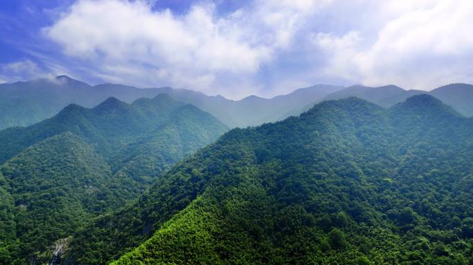 庐山秀峰瀑布航拍