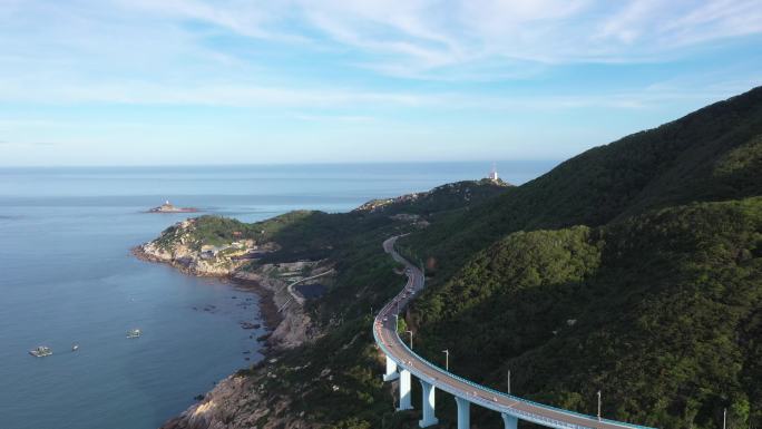 福建东山岛环岛路航拍