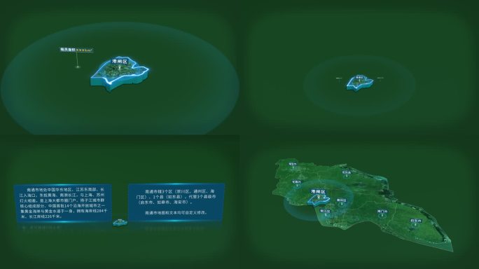 南通市港闸区面积人口基本信息地图展示