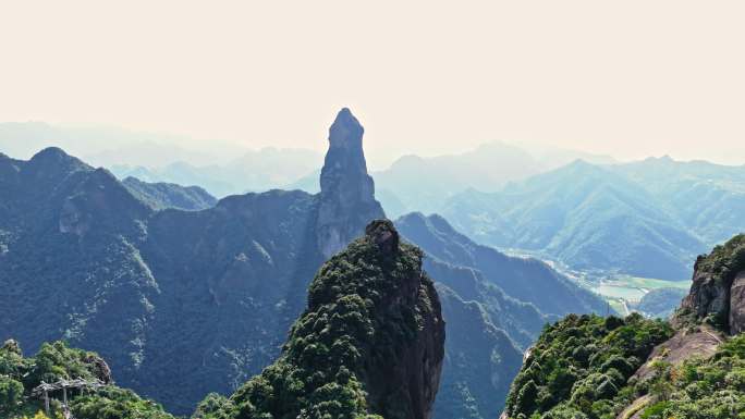 浙江台州神仙居观音山柱峰航拍