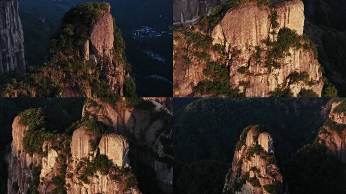 浙江台州神仙居近景航拍