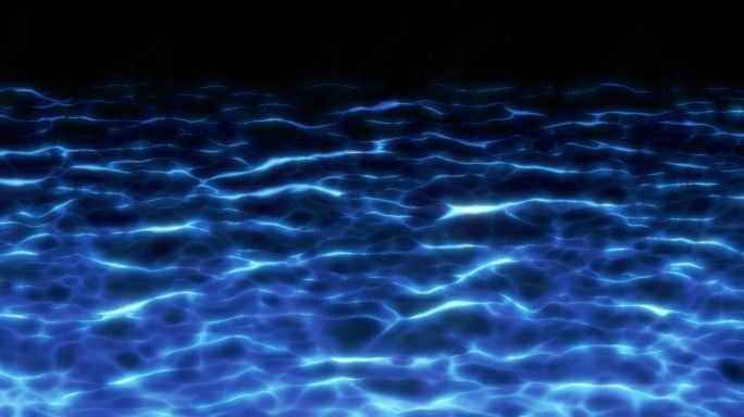 移动的发光水面 透明底 可循环
