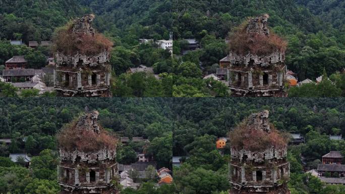 浙江台州国清寺隋塔航拍