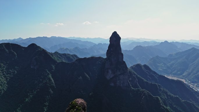 浙江台州神仙居观音山柱峰航拍