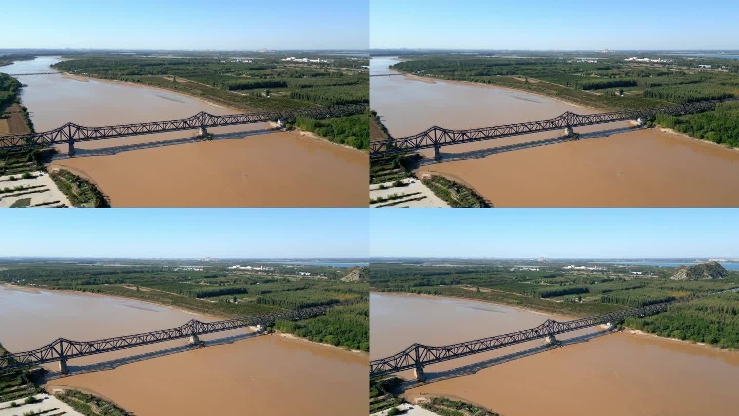 济南铁路桥黄河航拍