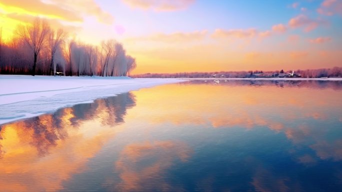 梦幻雪景 雾凇 冰天雪地 北国风光