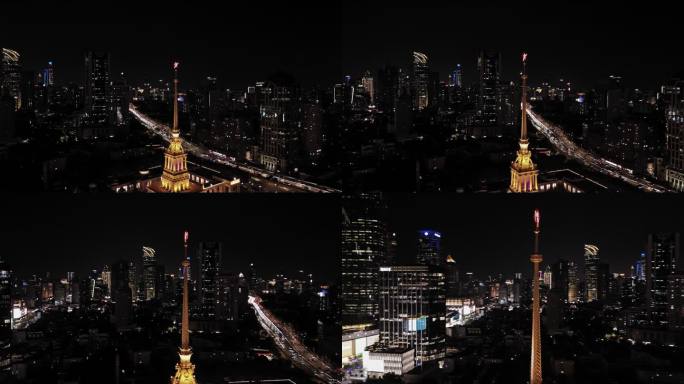 上海南京西路上海展览馆夜景