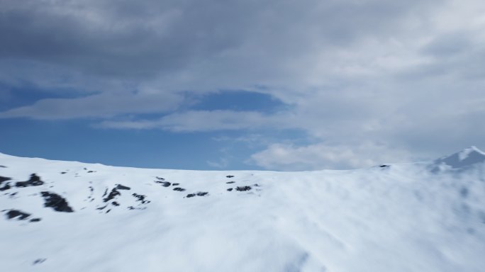 4k雪山滑雪山脉穿梭④