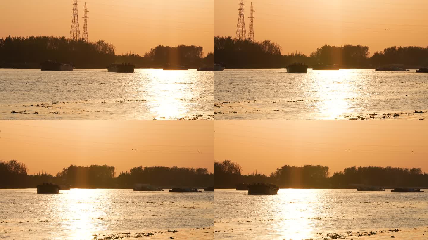 夕阳下的大运河