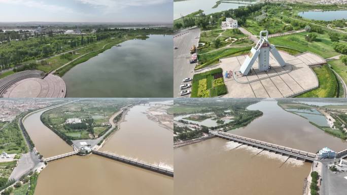 黄河三盛公国家水利风景区4K航拍