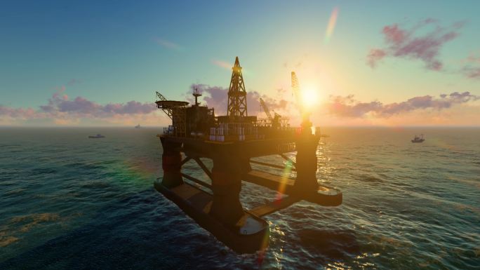 海上钻井平台石油开采