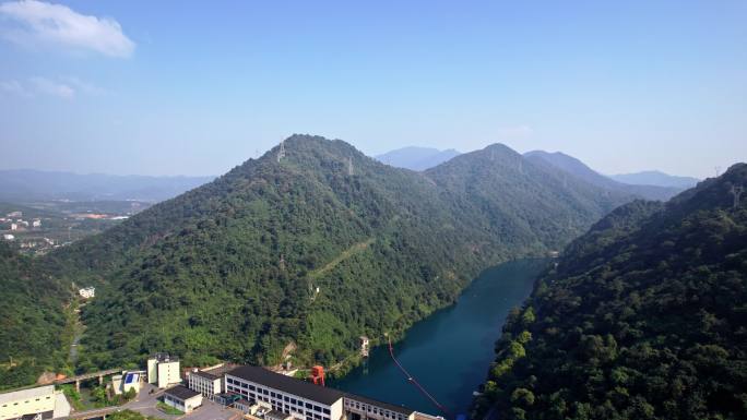 航拍湖南郴州小东江东江湖山水 绿水青山