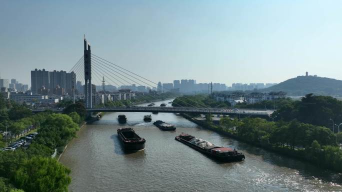 无锡京杭运河航拍