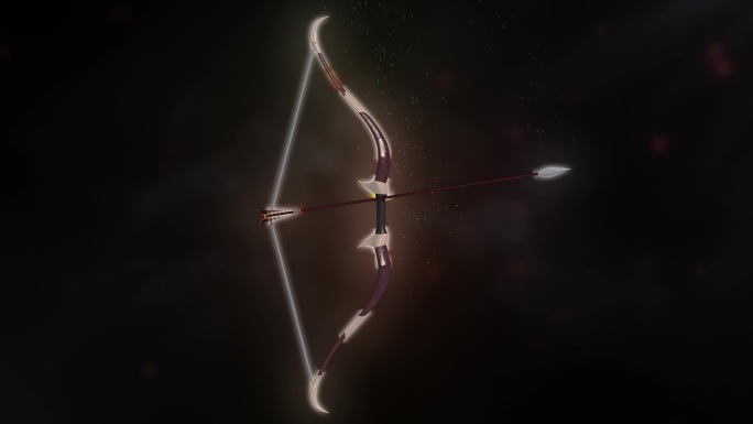 弓箭射箭三维动画 视频素材