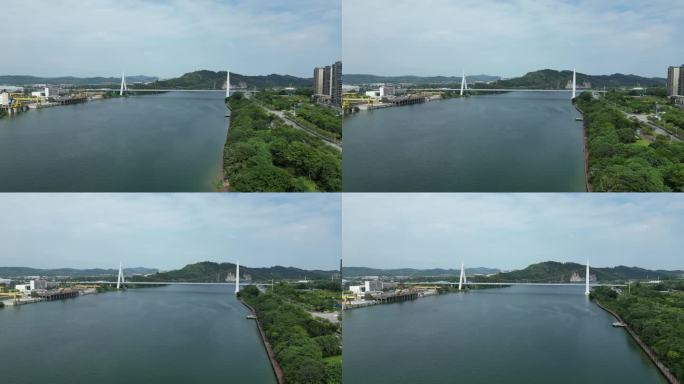 柳州柳江鹧鸪江大桥航拍4K