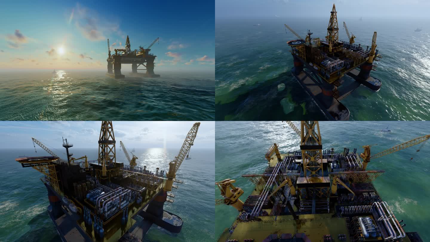 油井  海上勘探 钻井平台