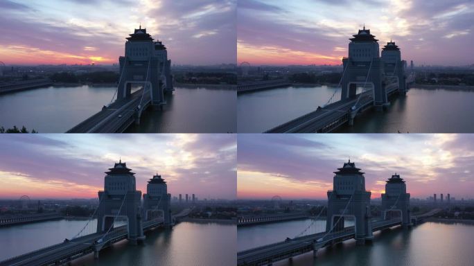 扬州万福大桥航拍