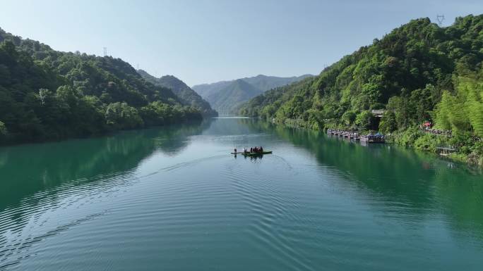 湖南资兴市东江湖景区航拍4k