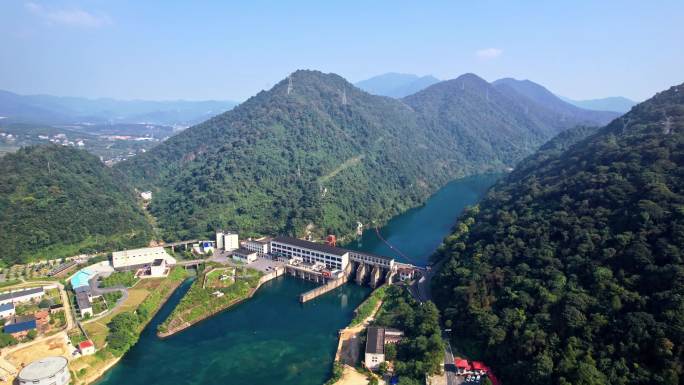 航拍湖南郴州小东江东江湖山水 绿水青山