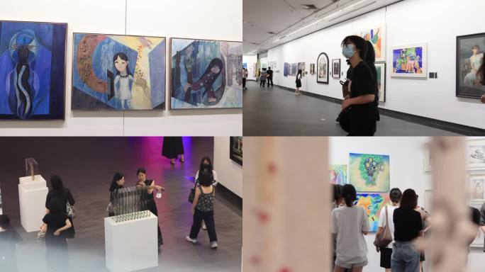 参观美术展艺术展