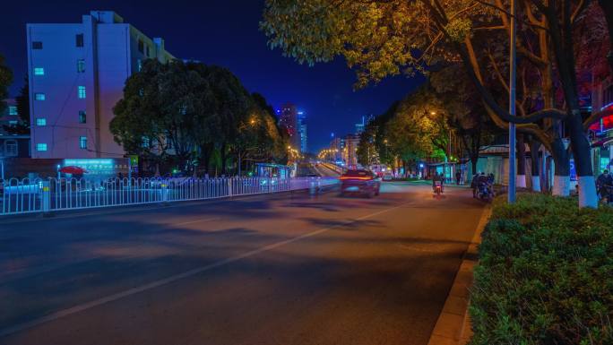 【正版素材】昆明夜景道路延时2