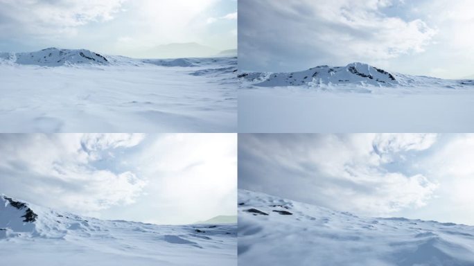 4k雪山滑雪山脉穿梭③