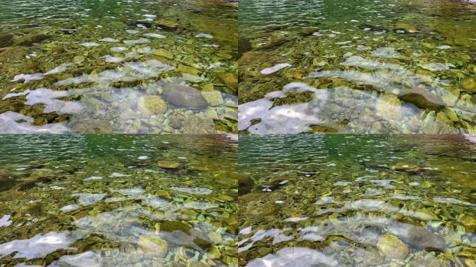 清澈的山间泉水小溪流水