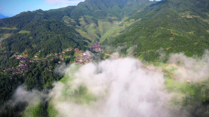 4K贵州山间大地的指纹加榜梯田航拍