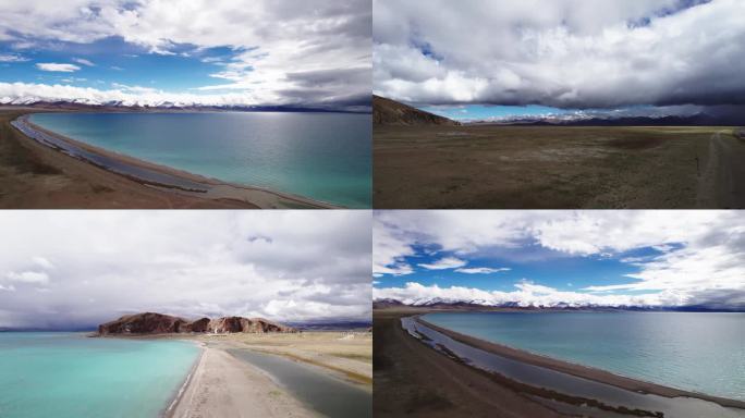 4K航拍西藏纳木错湖灰片