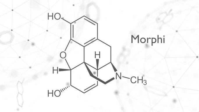 吗啡化学式。吗啡的化学分子结构。