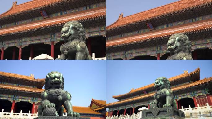 北京故宫紫禁城太和门铜狮子