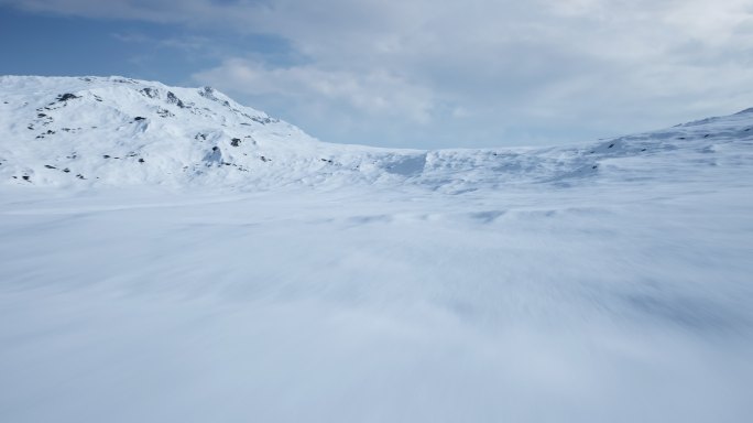 4k雪山滑雪山脉穿梭⑥