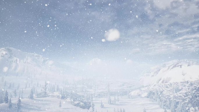 雪景穿梭视频素材