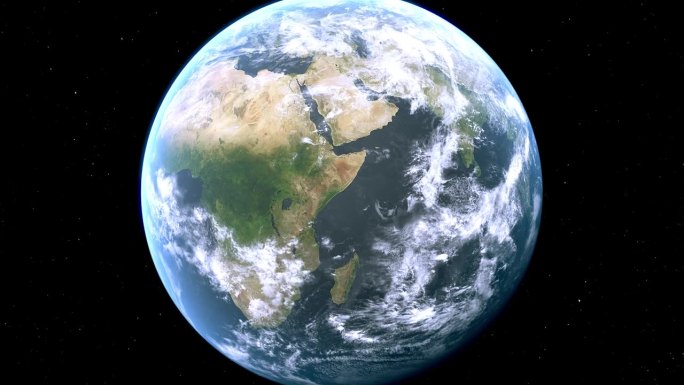 从太空到地球的贝莱德温城市地图，索马里
