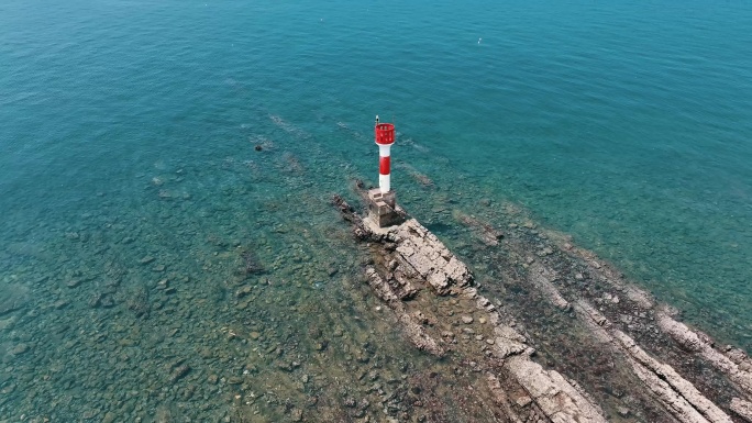 海滩灯塔（发现式）航拍