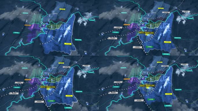 重庆五一高级技工学校地理位置区位动画