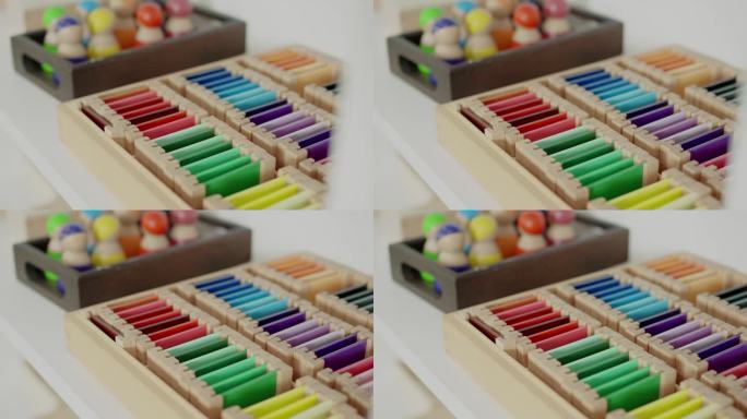 一场蒙台梭利教室布置、色彩搭配材料的活动